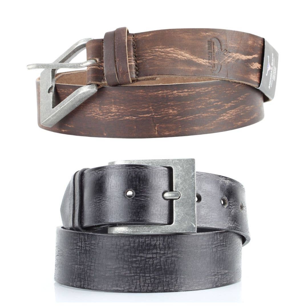 Leather Impressions Inc Double Loop Western Belt – Antique Buckle ABB 009