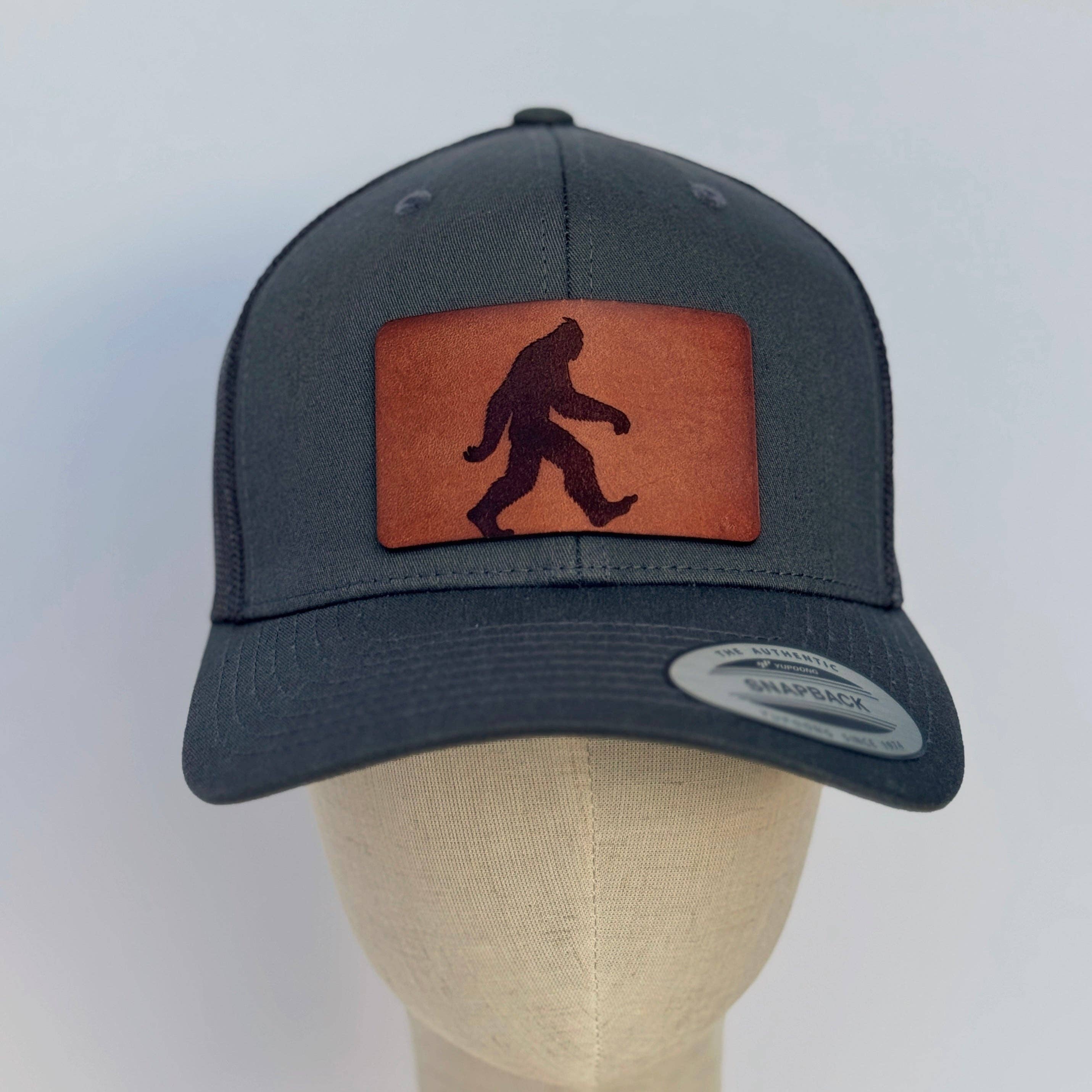 The Lonely Pine Sasquatch | bigfoot leather patch hat