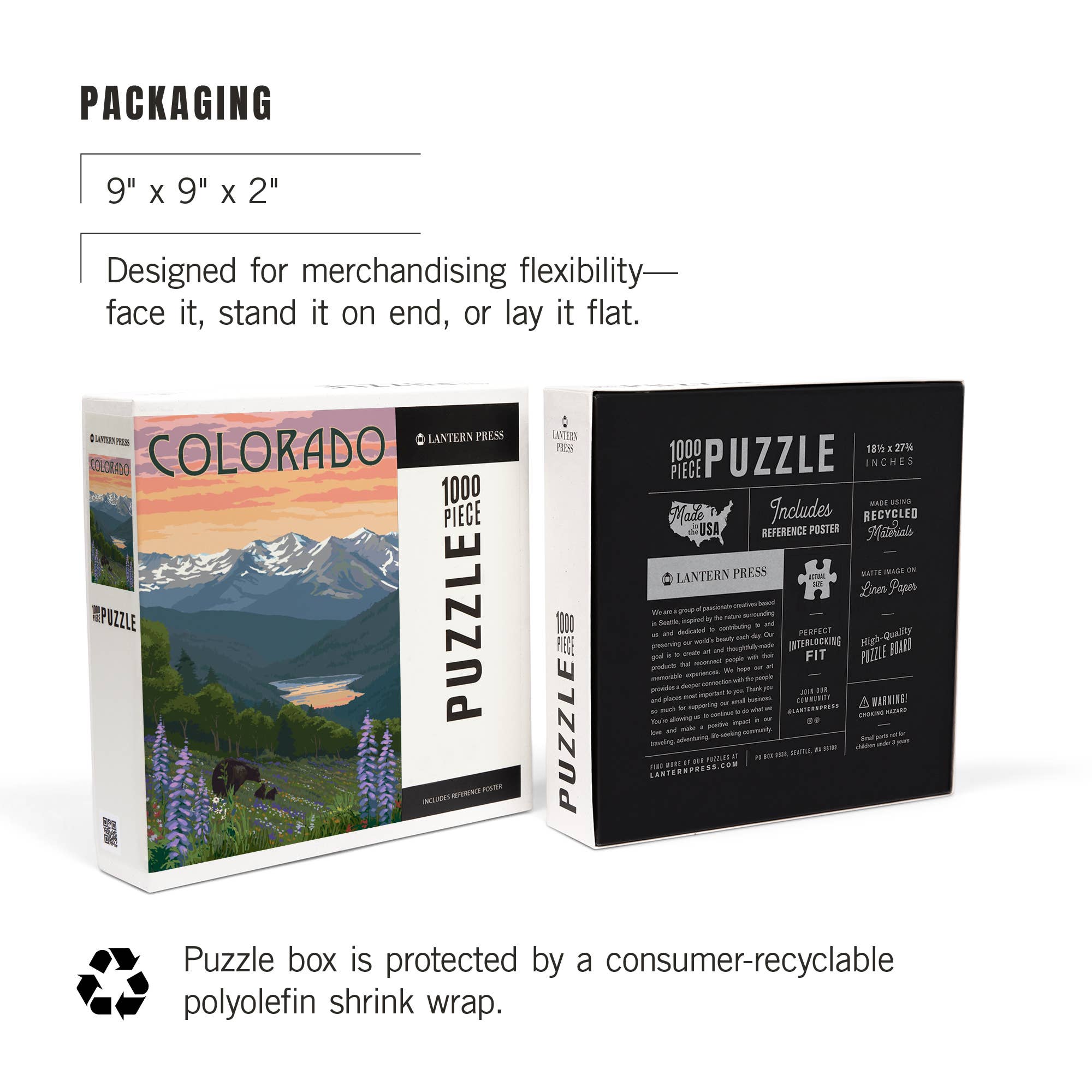 1000 PIECE PUZZLE Colorado Bear and Spring Flowers