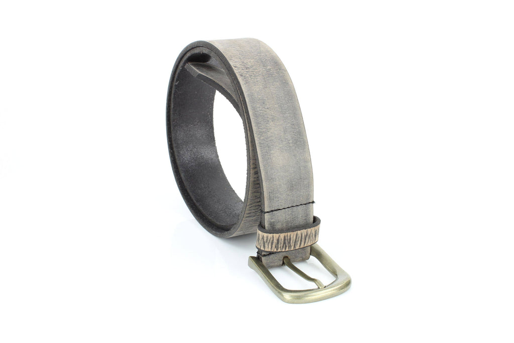Matte Distressed Variegated Leather Belt