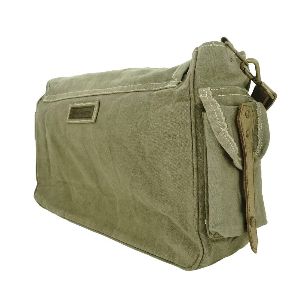 Olive Canvas Unisex Crossbody/Messenger Bag