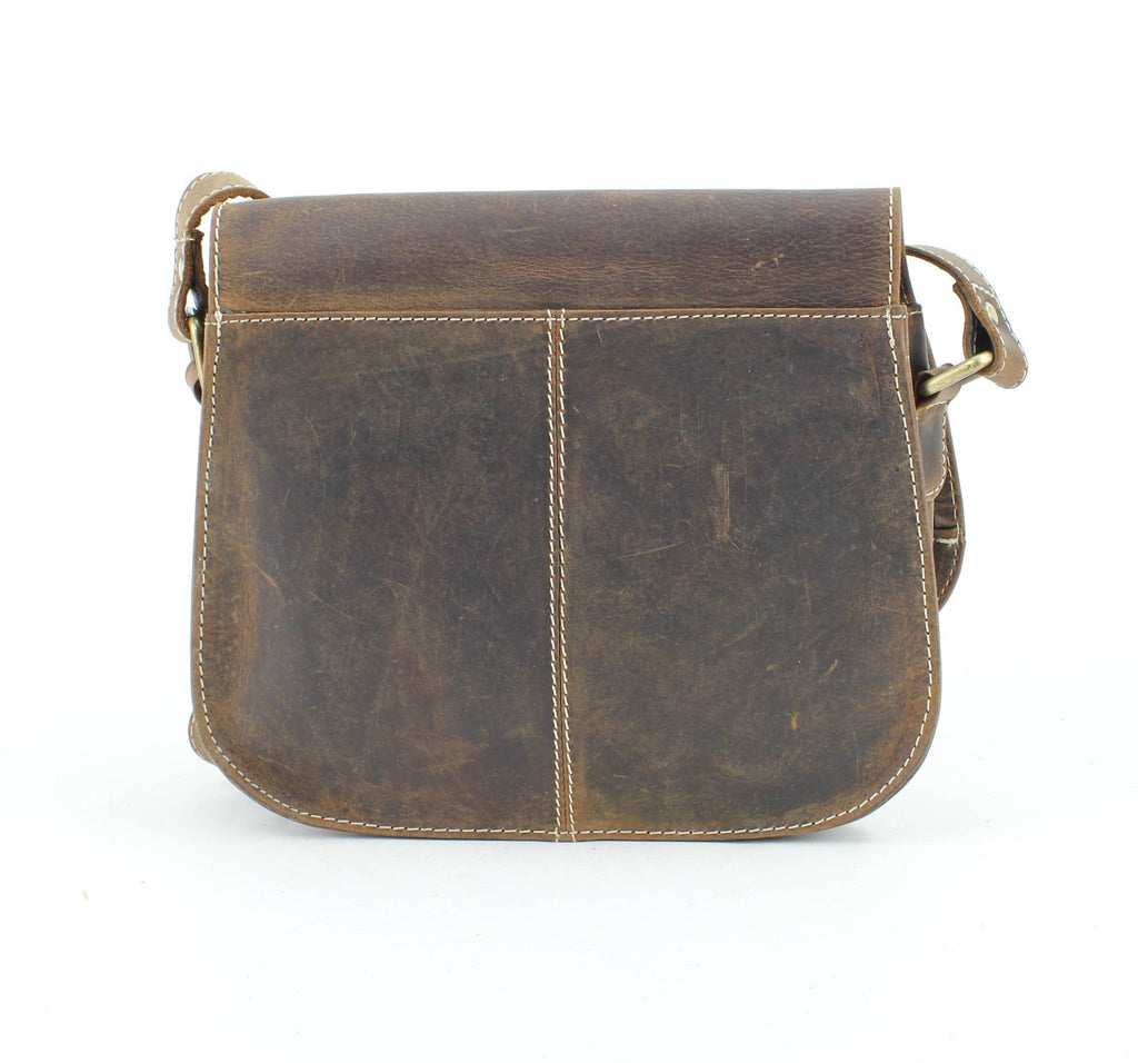 Hunter Leather Flap Over Saddle Bag