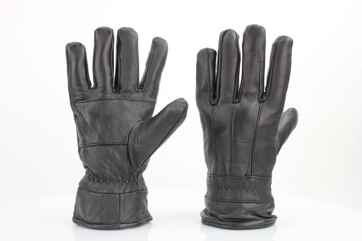 Leather Impressions Inc Sheepskin Leather Gloves with Lined Interior RBGL101 L XL Black