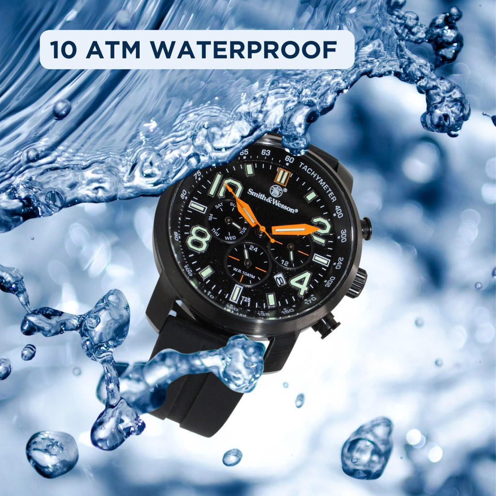 Black Smith & Wesson Tritium Chronograph Gold