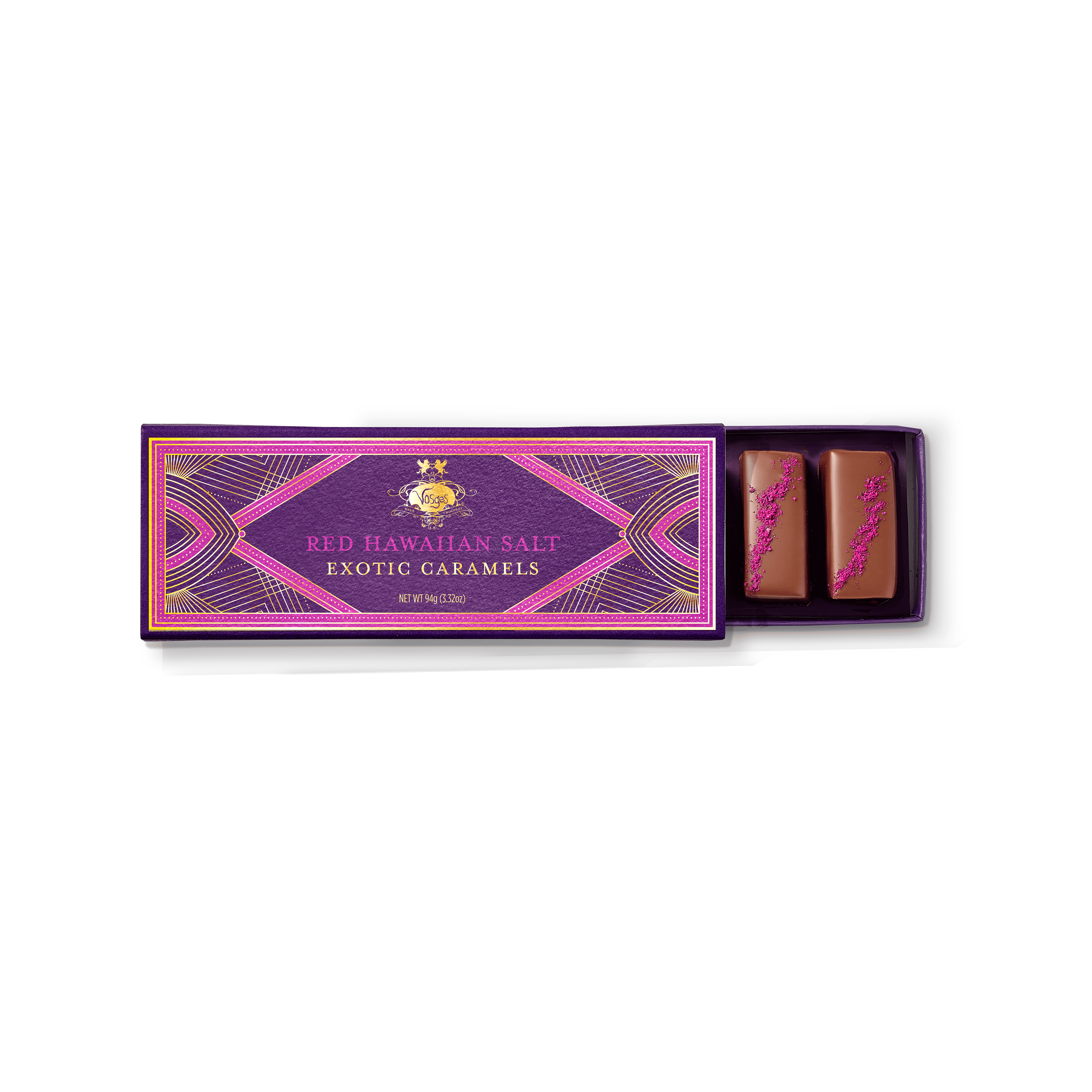 Vosges Haut-Chocolat Milk Chocolate Covered Caramel w/ Red Hawaiian Salt -Gourmet