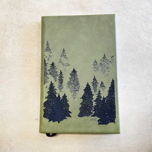 Nature Faux Leather Journals Into the Evergreen