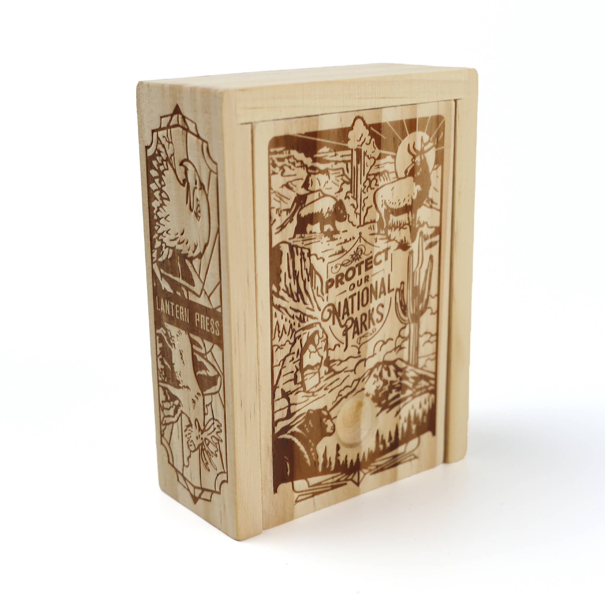 Lantern Press Protect Our National Parks - Playing Cards Wood Box Set