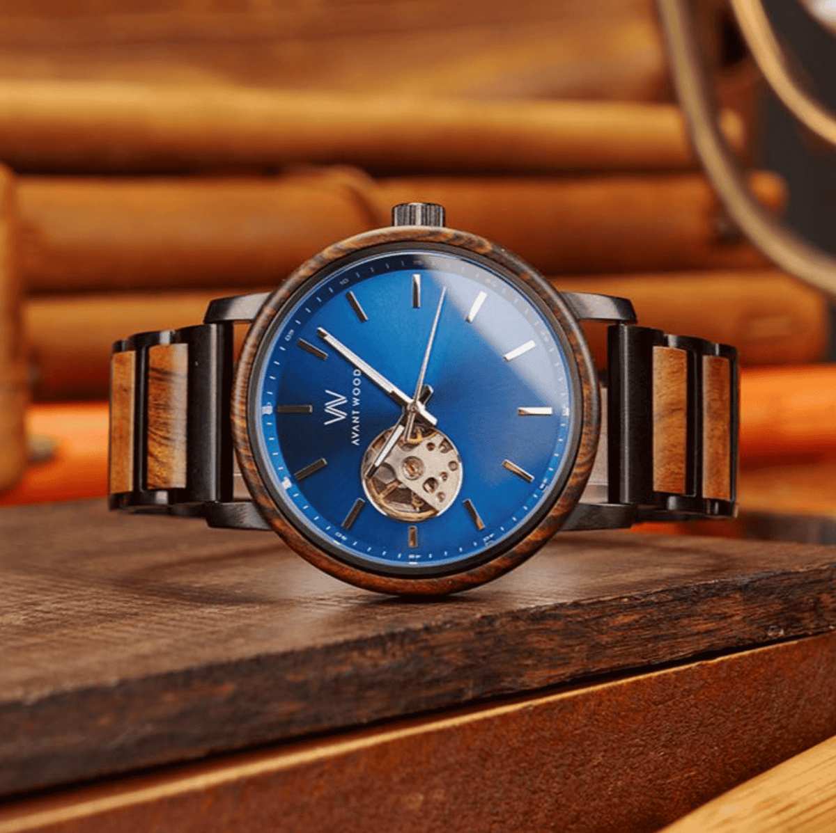 AvantWood Royal Dark Blue - Automatic - Men's Watch