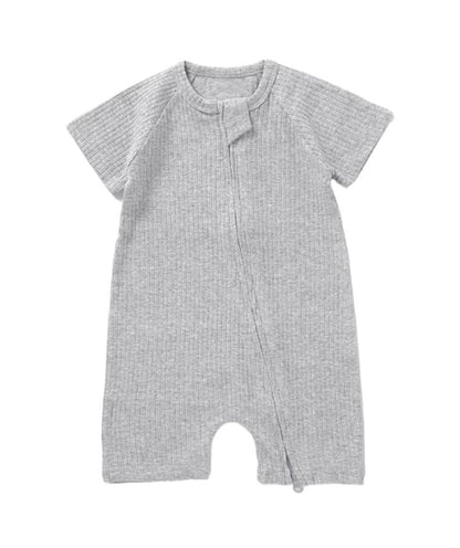 Organic Baby Summer Romper with zipper