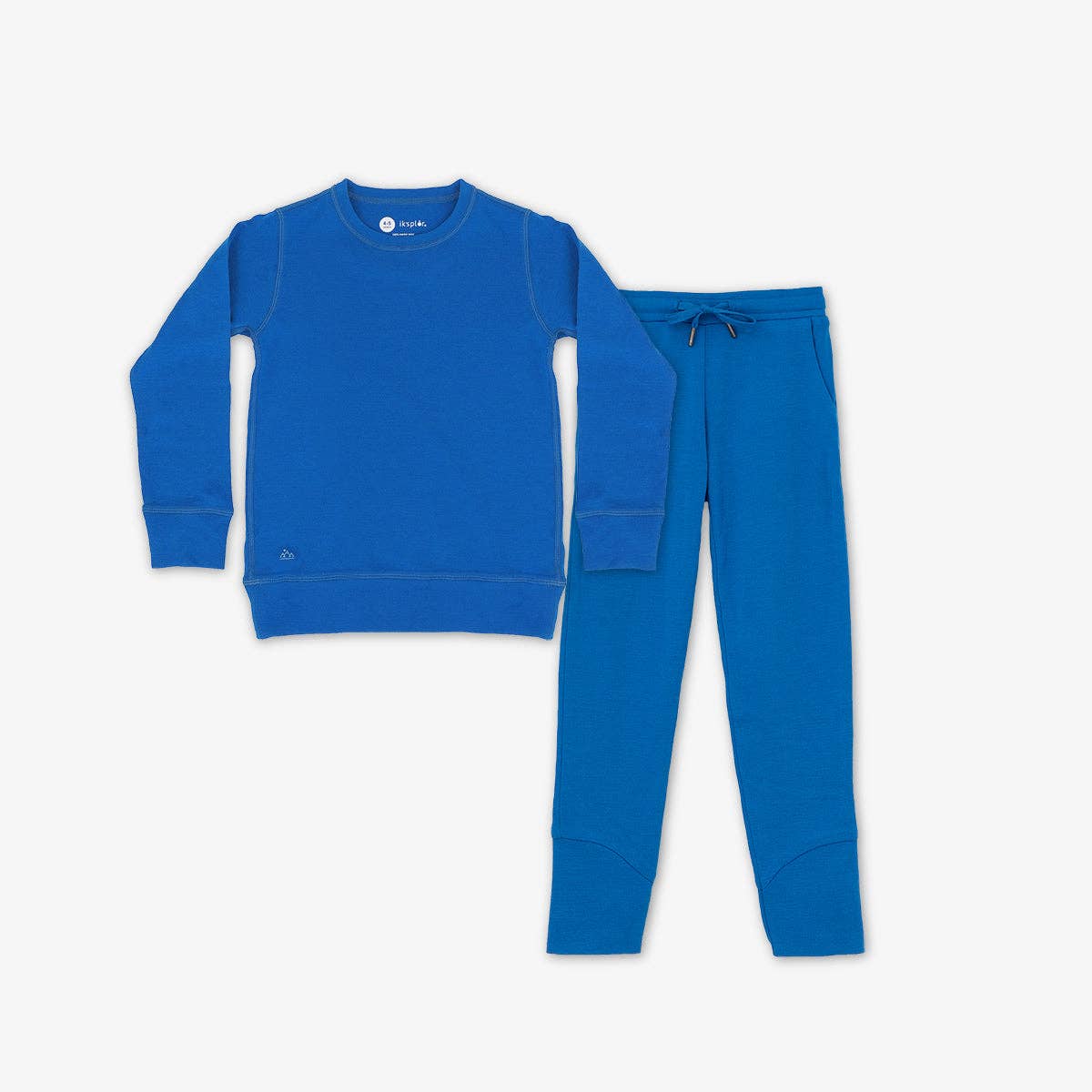 Kids Midweight Merino Jogger and Crew Set ocean