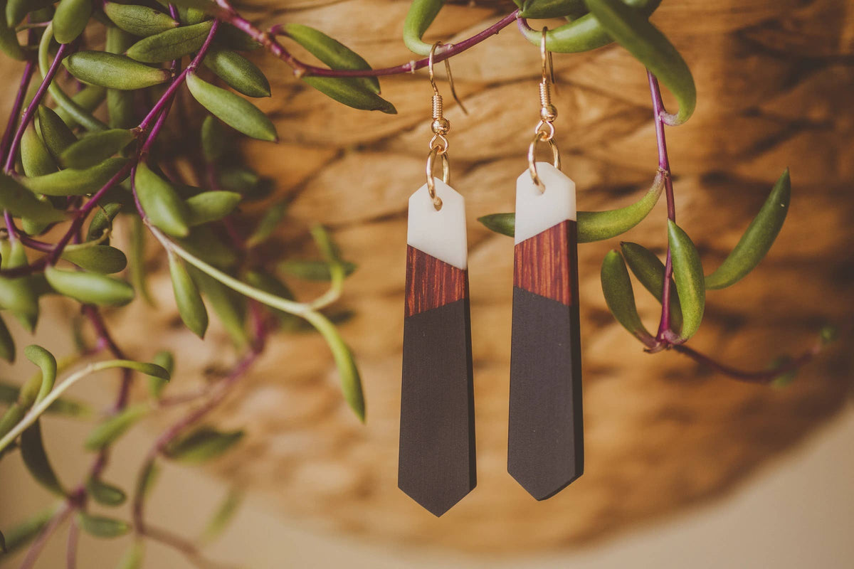 Wood & Resin Earrings Eko
