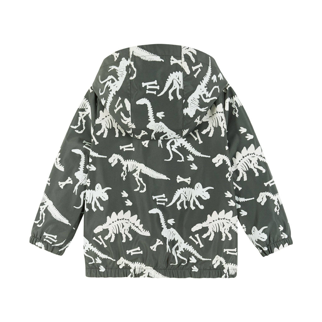 Kids (3-8) Color Change Raincoat | Dinosaur Fossils
