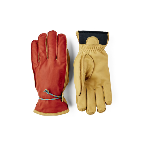 Wakayama Leather Glove Flame - Red & Cork Unisex