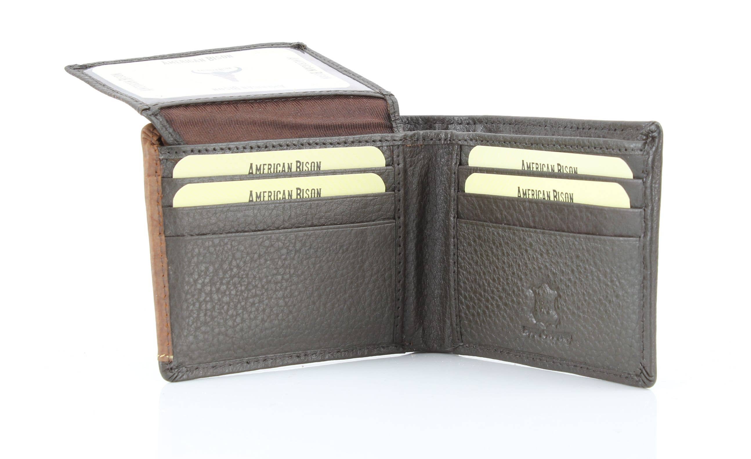 Mixed Media Bifold Rodeo Wallet with Medallion AB1915