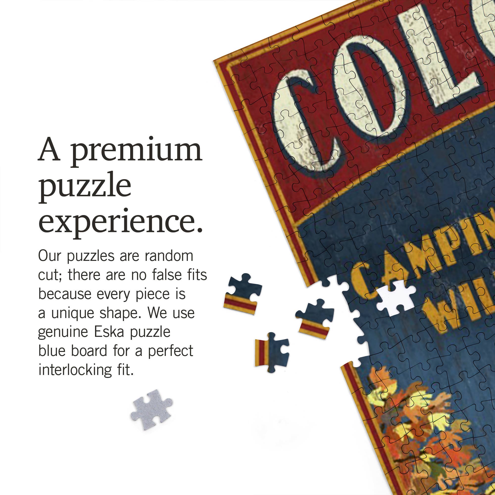 1000 PIECE PUZZLE Colorado, Black Bears, Vintage Sign