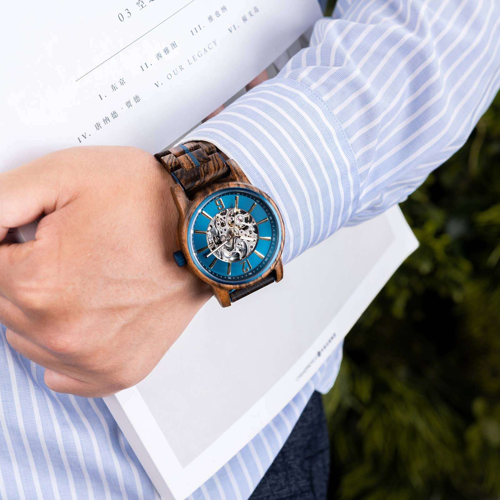 Wooden Element Blueprint Watch