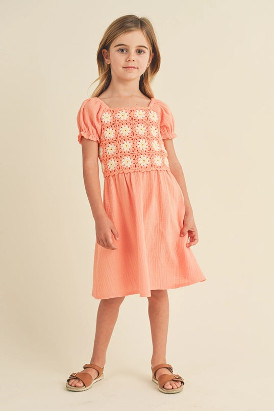 Kids Crochet Mini Dress