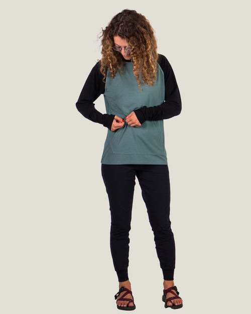 Women's Traverse Tek Hoodie Green Block