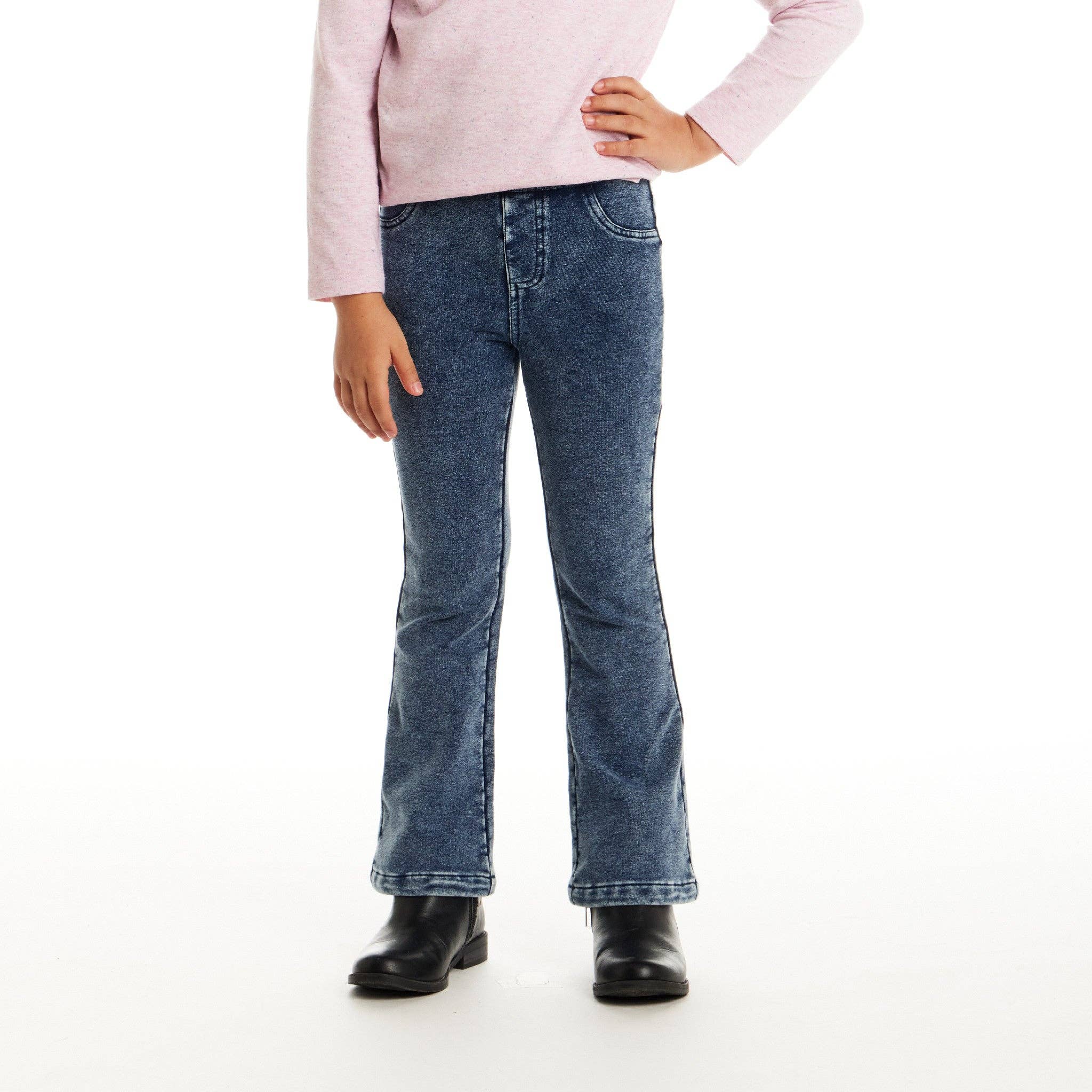 Kids Knit Denim Pant | Mid Wash