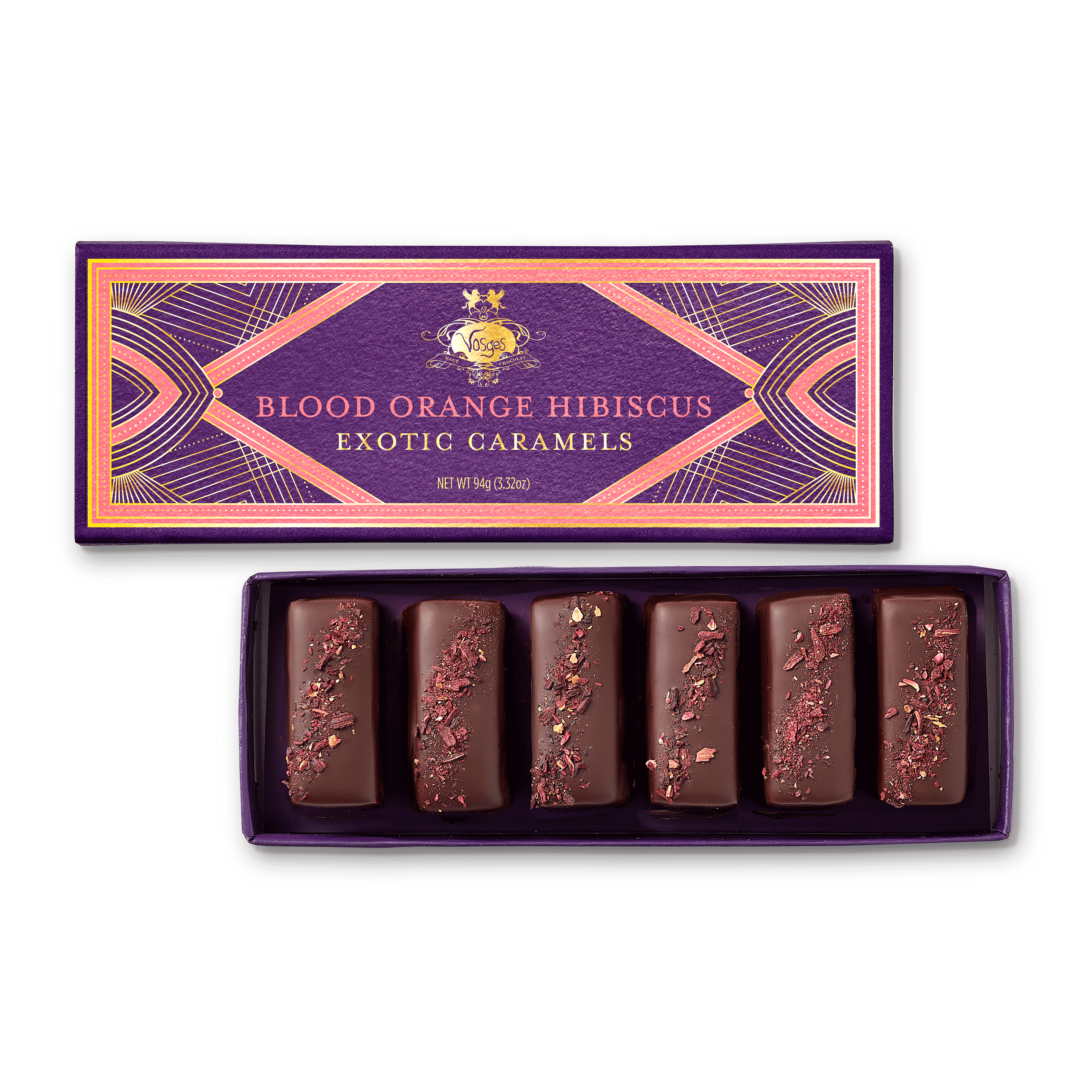 Vosges Haut-Chocolat Dark Chocolate Covered Caramel w/ Blood Orange - Gourmet