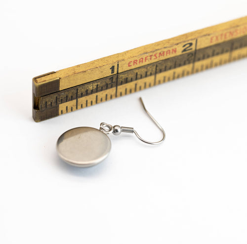 Stainless Steel and Glass Earrings