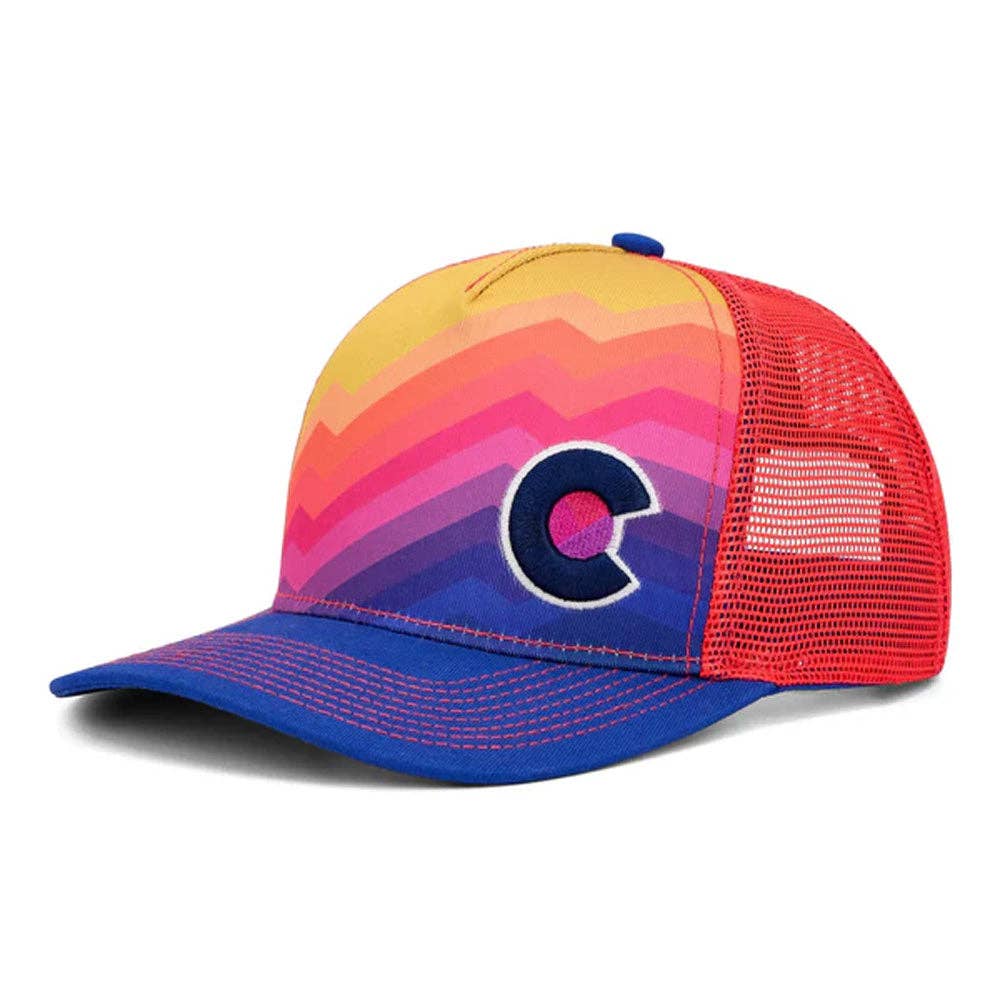 Divide Trucker Hat Alpenglow Divide Small Fit