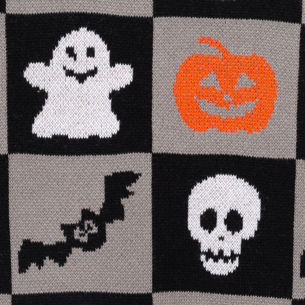 Kids Graphic Halloween Sweater | Spooky Sqaures