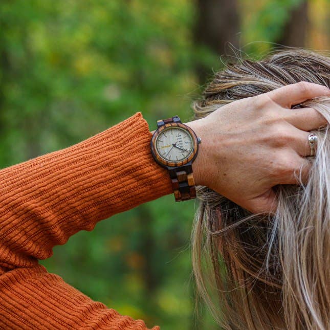 "Kaleidoscope" | Multi-Toned Wooden Watch