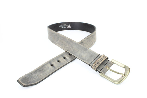 Matte Distressed Variegated Leather Belt