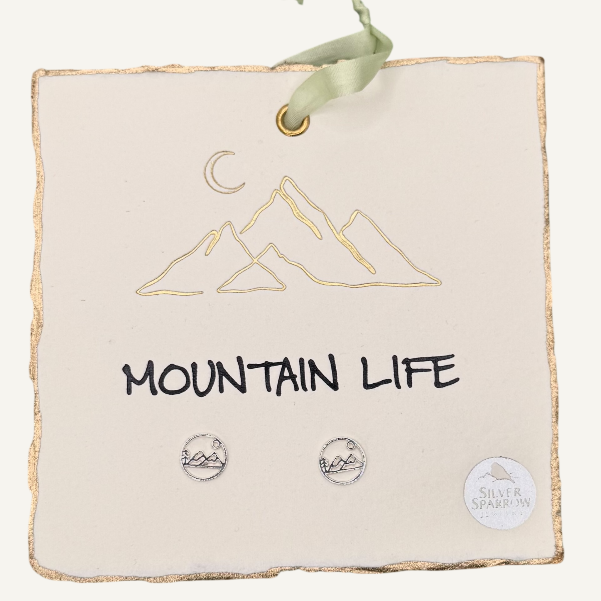 Mountain life Sterling earring studs