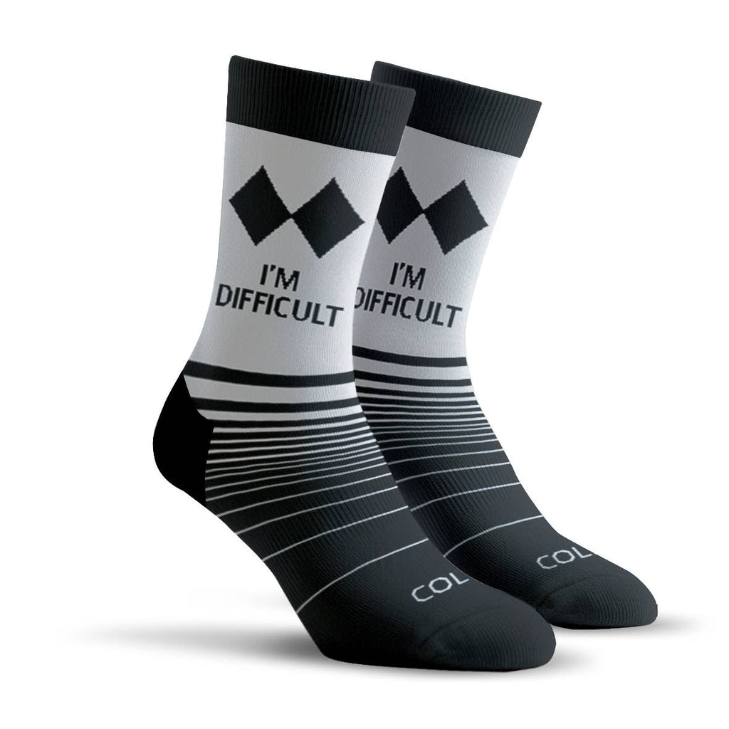 COLISCO Unisex Crew Socks - I'M Difficult