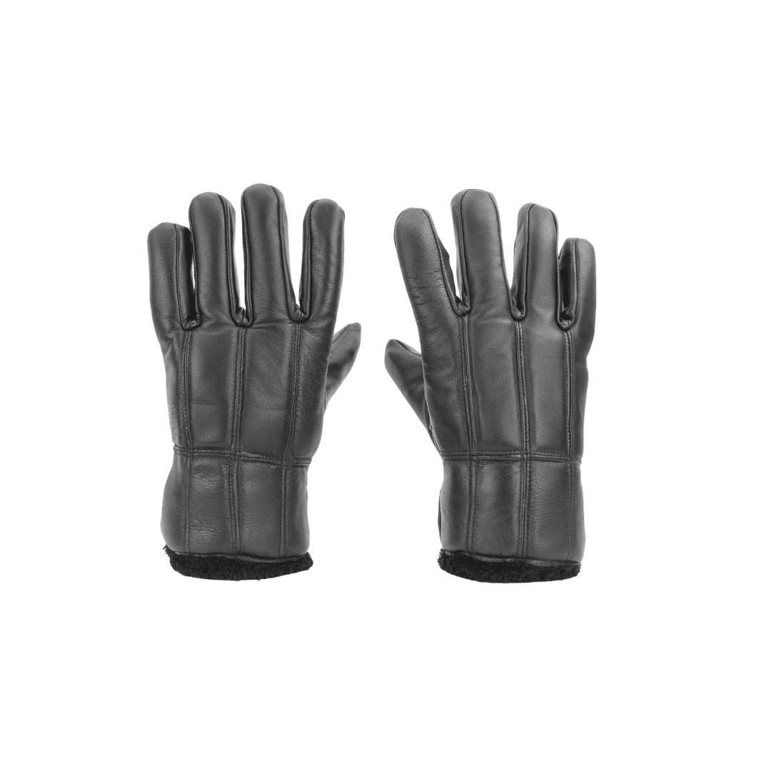 Leather Impressions Inc Sheepskin Leather Gloves with Black Sherpa Lining ABGL102SH
