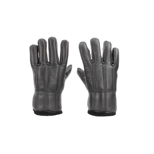 Sheepskin Leather Gloves with Black Sherpa Lining ABGL102SH