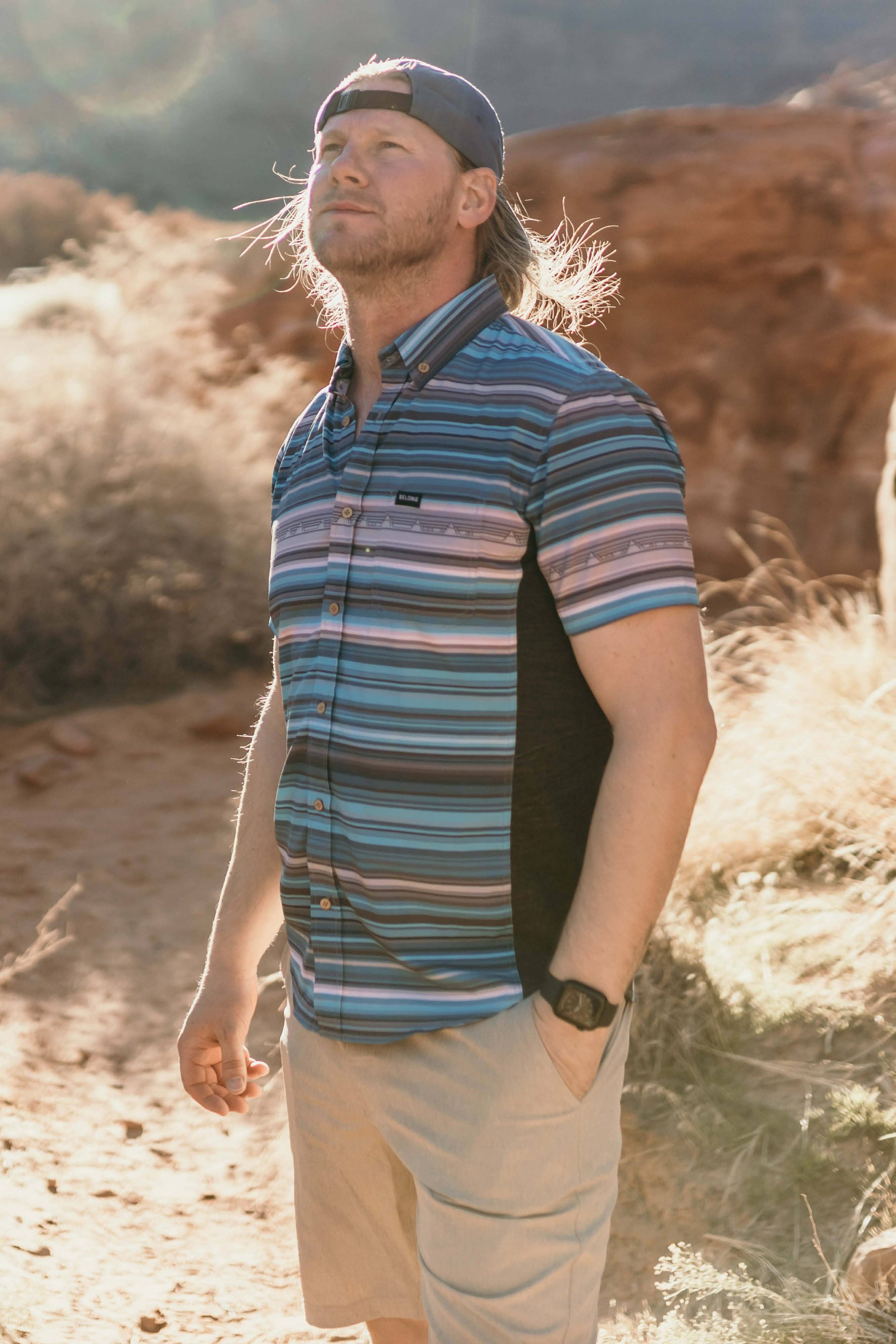 Vista Stretch Button Down