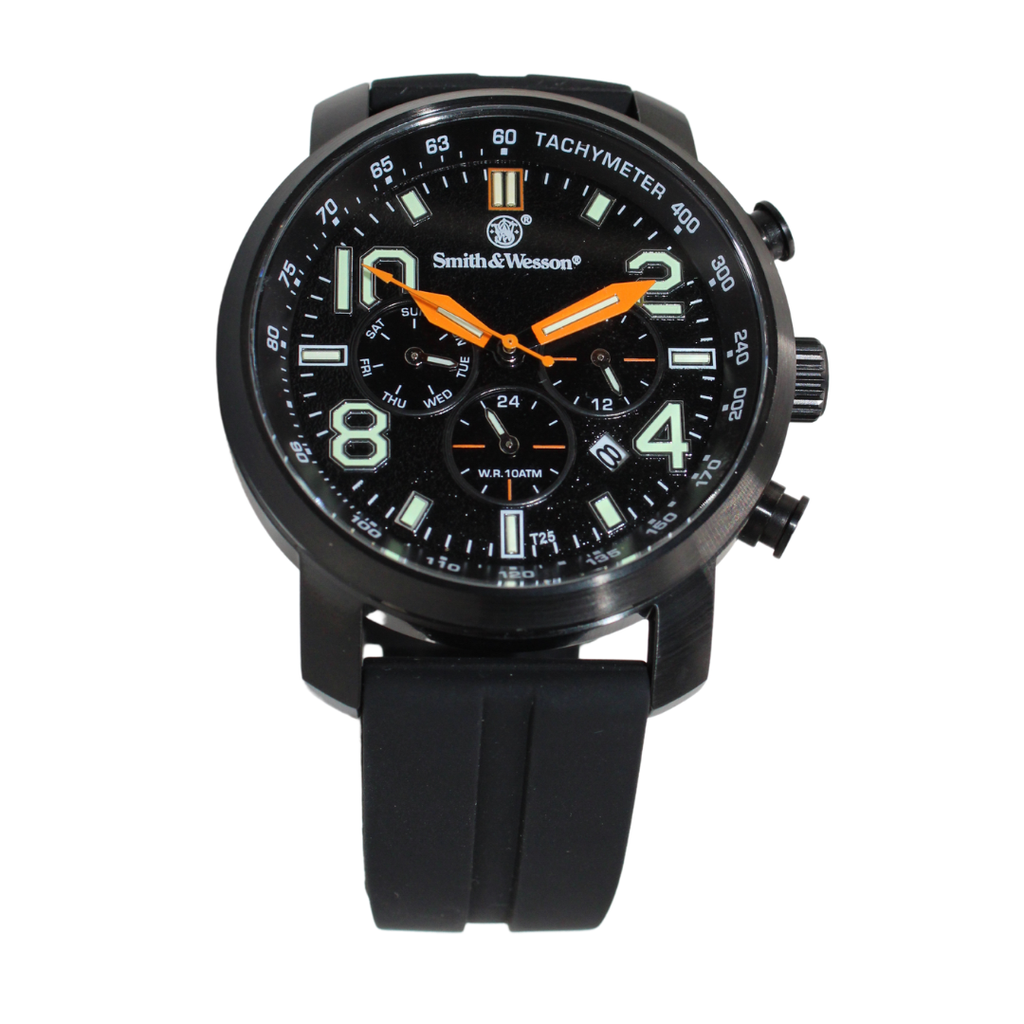 Black Smith & Wesson Tritium Chronograph Gold