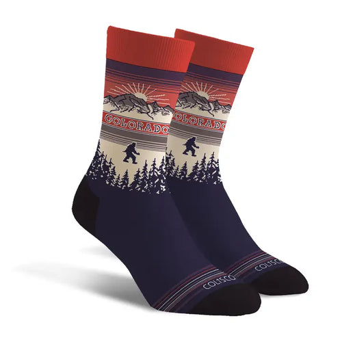 COLISCO Unisex Crew Socks CO Bigfoot