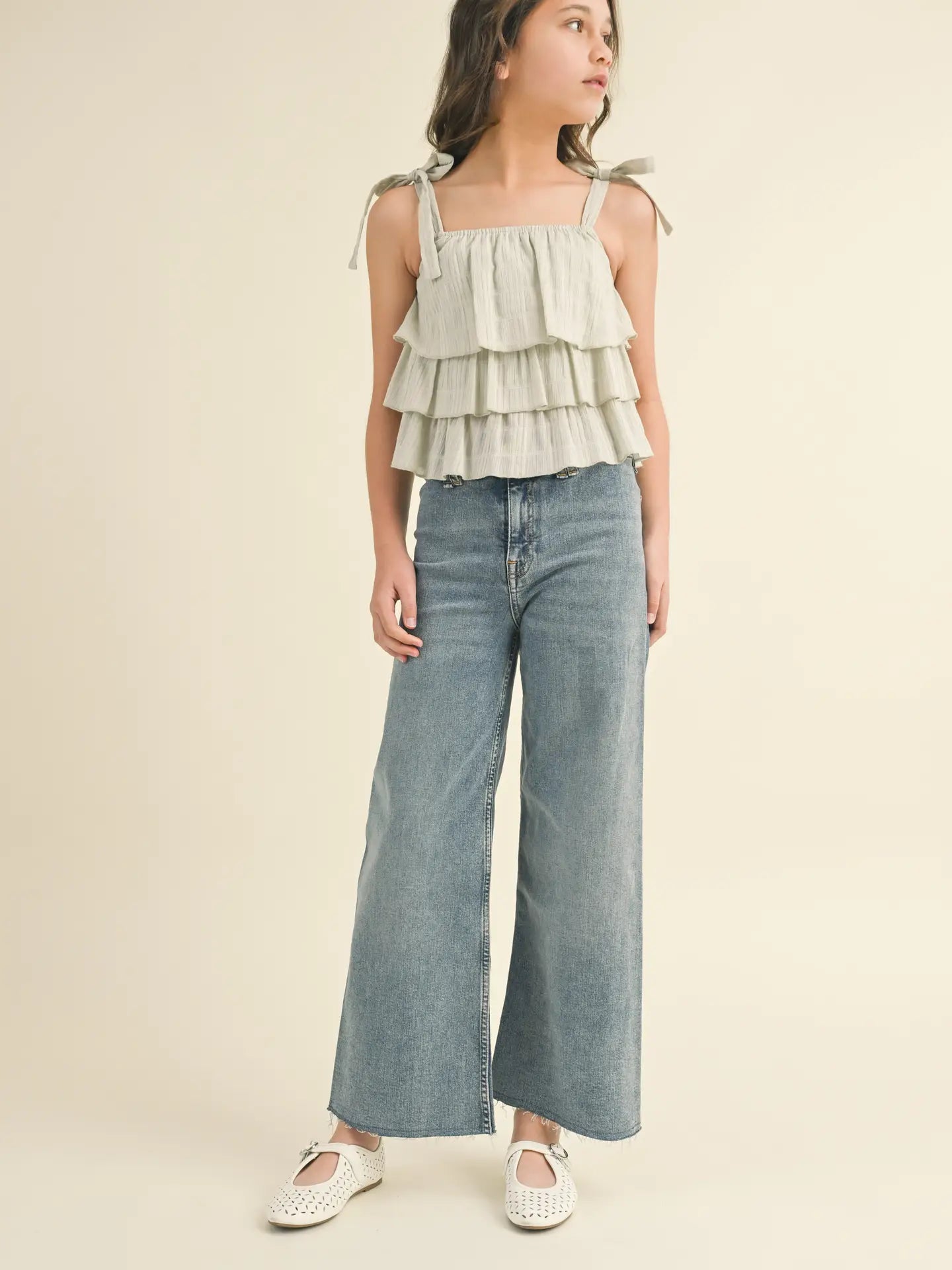Tween Wide Leg Denim Jeans