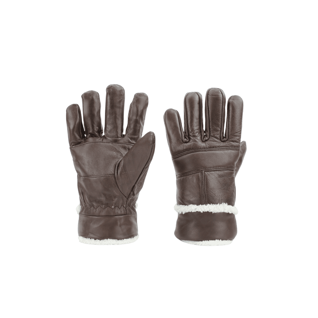 Leather Impressions Inc Sheepskin Leather Gloves with White Sherpa Lining ABGL102SH