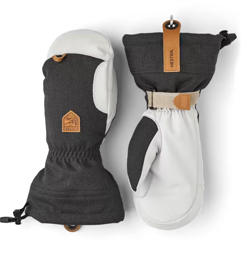 Army Leather Patrol Gauntlet Mitt Charcoal Unisex