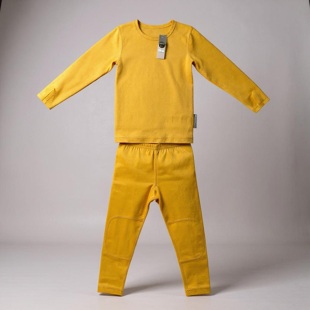 Kids Merino Baselayer Bottoms Mustard