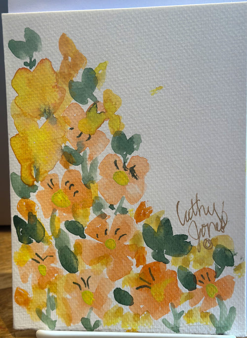 Cathy Jones Notecards Hand-Painted Watercolor