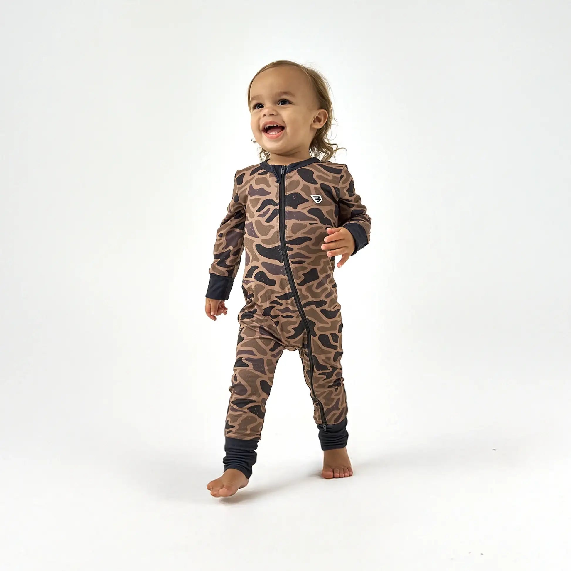 BURLEBO Newborn Performance Onesie Guage Camo