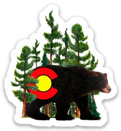 Blue Dog Stickers Black Bear