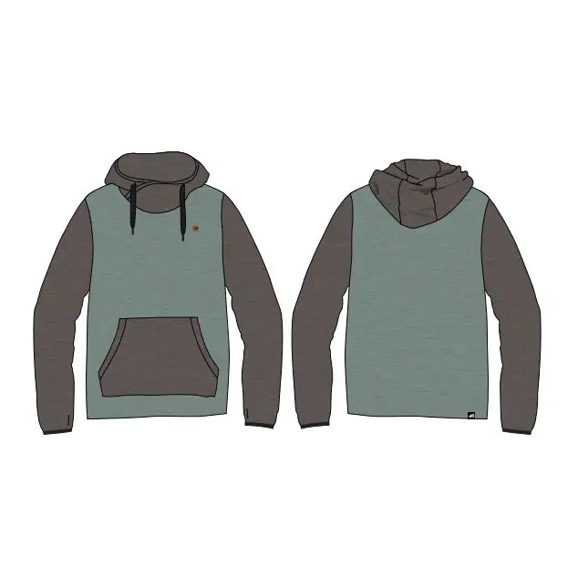 Men's Torrey's Fleece Hoodie Brown and Pine