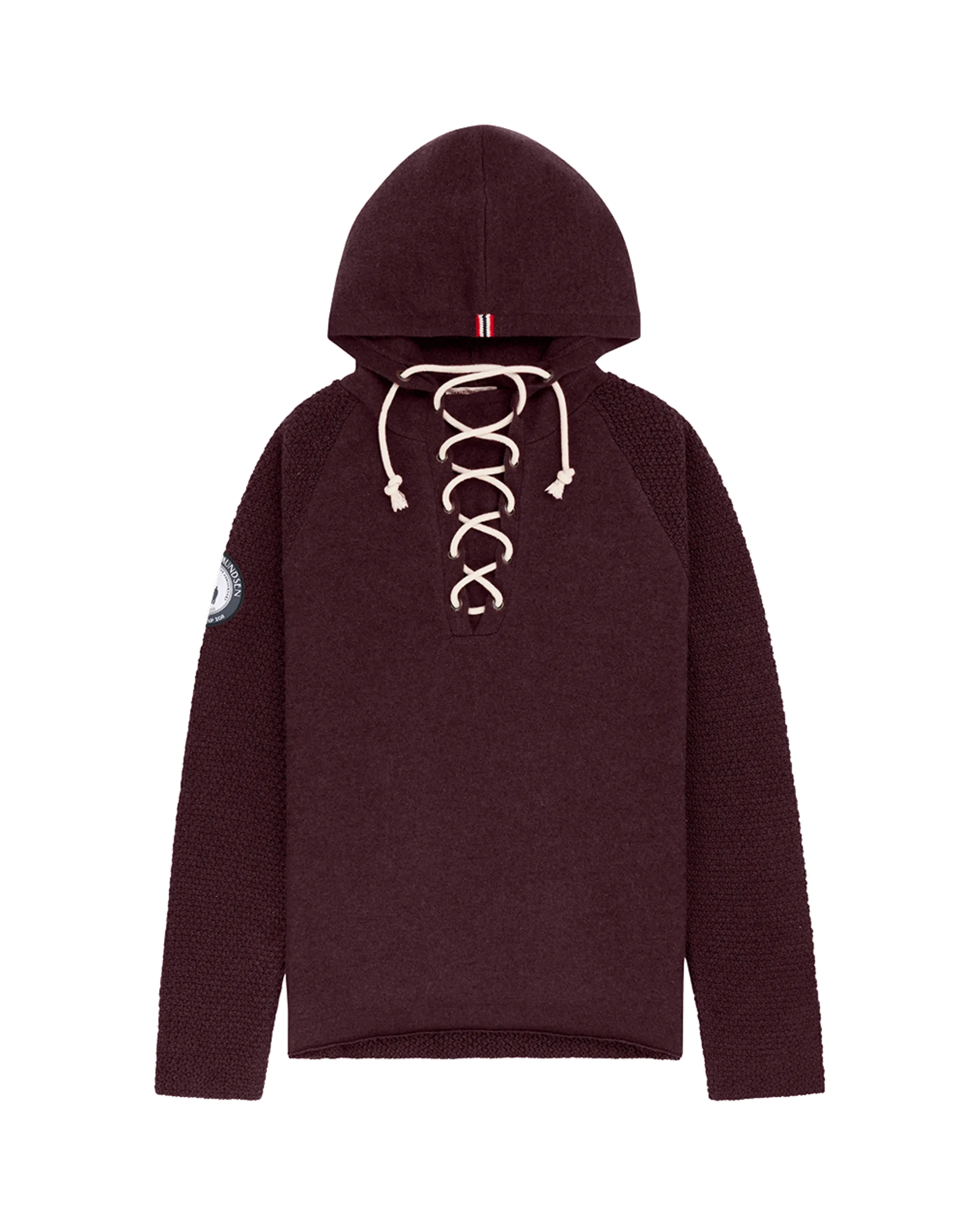 Laced Boiled Hoodie Heather Burgundy