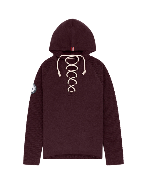 Laced Boiled Hoodie Heather Burgundy