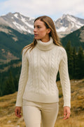 W Cable 8 Sweater Ivory