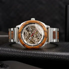 AvantWood Pure Silver Skeleton Watch
