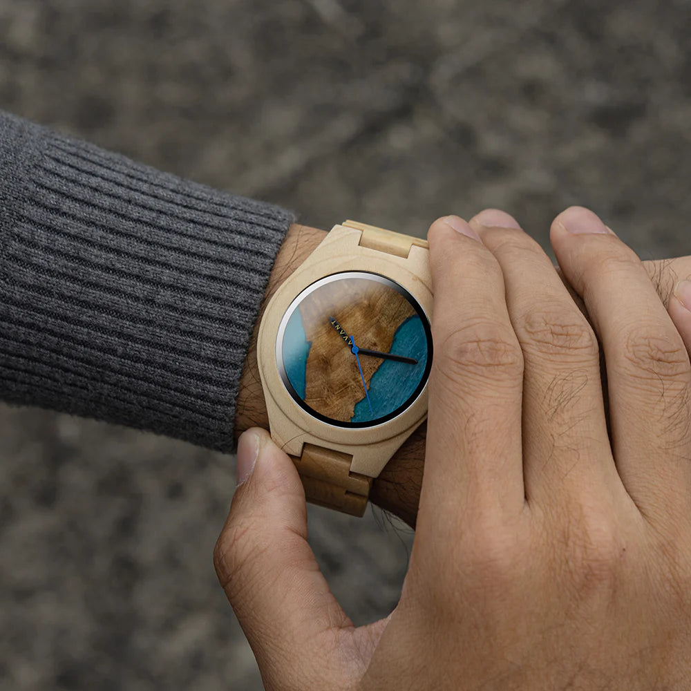 EXOTIC MAPLE - BLUE RESIN (45MM)