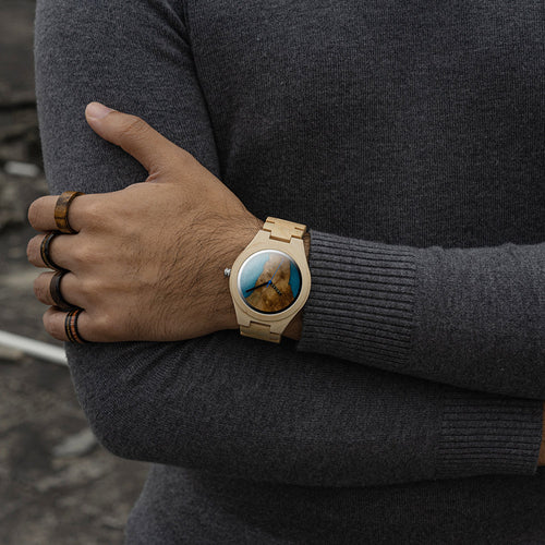 EXOTIC MAPLE - BLUE RESIN (45MM)